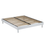 Sommier en kit  lattes en kit couleur blanc 160x200