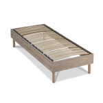 Sommier en kit  lattes en kit couleur bois naturel 90x200