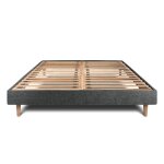 Sommier kit tissu gris anthracite 200x200