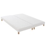 Sommier � lattes blanc - 2x80 x 200 cm