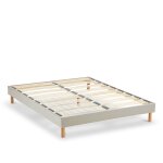 Sommier  lattes en bois beige livr en kit 140x190 cm