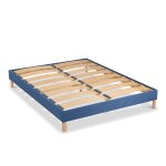 Sommier à lattes en bois bleu marine livré en kit 140x200 cm Sommier à lattes en bois bleu marine livré en kit 140x200 cm