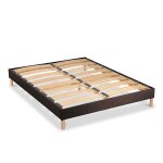 Sommier  lattes en bois marron livr en kit 140x190 cm