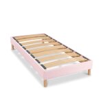 Sommier  lattes en bois rose livr en kit 90x200 cm