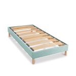 Sommier  lattes en bois vert pastel livr en kit 90x190 cm