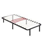 Sommier  lattes cadre mtallique avec soutien lombaire 90x190 cm