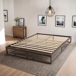 Sommier  lattes en mtal noir livr en kit 140x190 cm