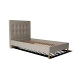 Sommier  lattes et tissu chin beige 80x200 cm