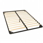 Sommier mtal en kit 2x13 lattes, noir, 160x200 cm