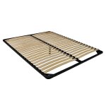 Sommier mtal en kit 2x22 lattes, noir, 160x200 cm