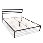 Sommier en mtal avec tte de lit livr en kit 140x190 cm