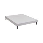 Sommier tapissier 14 cm avec pieds noir 17 cm 2 x 80 x 200 cm