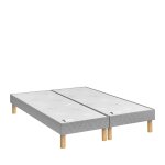 Sommier tapissier 2x90x200cm - gris