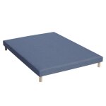 Sommier tapissier bleu denim 160x200