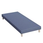 Sommier tapissier bleu denim 90x200