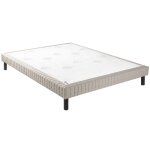 Sommier tapissier  lattes 15 cm gris fonc 90 x 190 cm