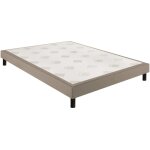 Sommier tapissier  lattes 15 cm naturel 2 x 100 x 200 cm