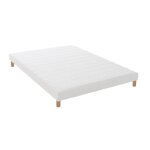 Sommier tapissier  lattes blanc 140x190