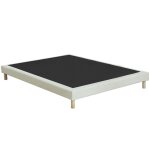 Sommier tapissier à lattes fixes 140x200 beige Sommier tapissier à lattes fixes 140x200 beige