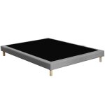 Sommier tapissier à lattes fixes 140x200 gris chiné Sommier tapissier à lattes fixes 140x200 gris chiné