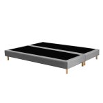 Sommier tapissier  lattes fixes 160x200 gris chin