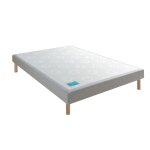 Sommier tapissier medium gris clair 120x190
