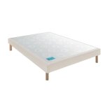 Sommier tapissier medium sable blanc 120x190
