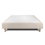 Sommier tapissier tissu beige clair 160x200 Sommier tapissier tissu beige clair 160x200