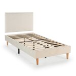 Sommier + tte de lit 90x190 cm beige