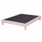 Sommier en textile tram beige 140x190