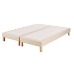 Sommier en textile tram beige 80x200 (x2)
