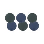 Sous - verre rond r�versible - 6 pi�ces - bleu nuit et gris anthracite