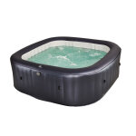 Spa gonflable gris anthracite - 930 l - 6 personnes