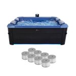 Spa rigide 6 places hydromassages sapphire 160cm + 8 filtres