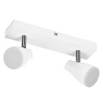 Spot 2 ampoules led en pvc blanc