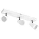 Spot 3 ampoules led en pvc blanc, 43cm Spot 3 ampoules led en pvc blanc, 43cm