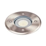 Spot encastrable dans le sol en inox gris
