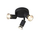 Spot plafond en acier noir Spot plafond en acier noir