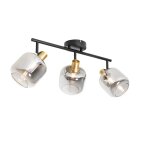Spot plafond intelligent noir verre fum oblong 3