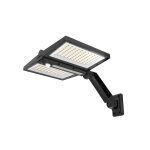 Spot solaire  deux ttes dtecteur abs noir 8, 5w