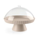 Stand de gteaux, cloche et poupe en polypropylne gris