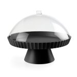 Stand de gteaux, cloche et poupe en polypropylne noir