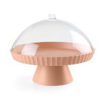 Stand de gteaux, cloche et poupe en polypropylne rose