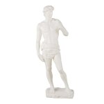 Statue dieu grec en magnsie blanche h125