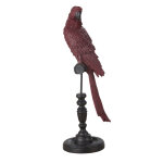 Statue perroquet vieux rose et noir h72