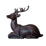 Statue statuette extérieure jardin cerf résine marron 11. 5cm Statue statuette extérieure jardin cerf résine marron 11. 5cm