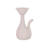 Statuette chat en cramique rose 13. 2x8. 9x23. 6 cm
