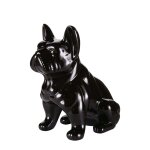 Statuette chien en dolomite noire h39