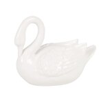 Statuette cygne en faence blanche h18