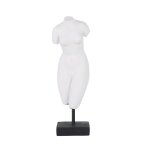 Statuette déesse vénus blanche et socle noir h38 Statuette déesse vénus blanche et socle noir h38